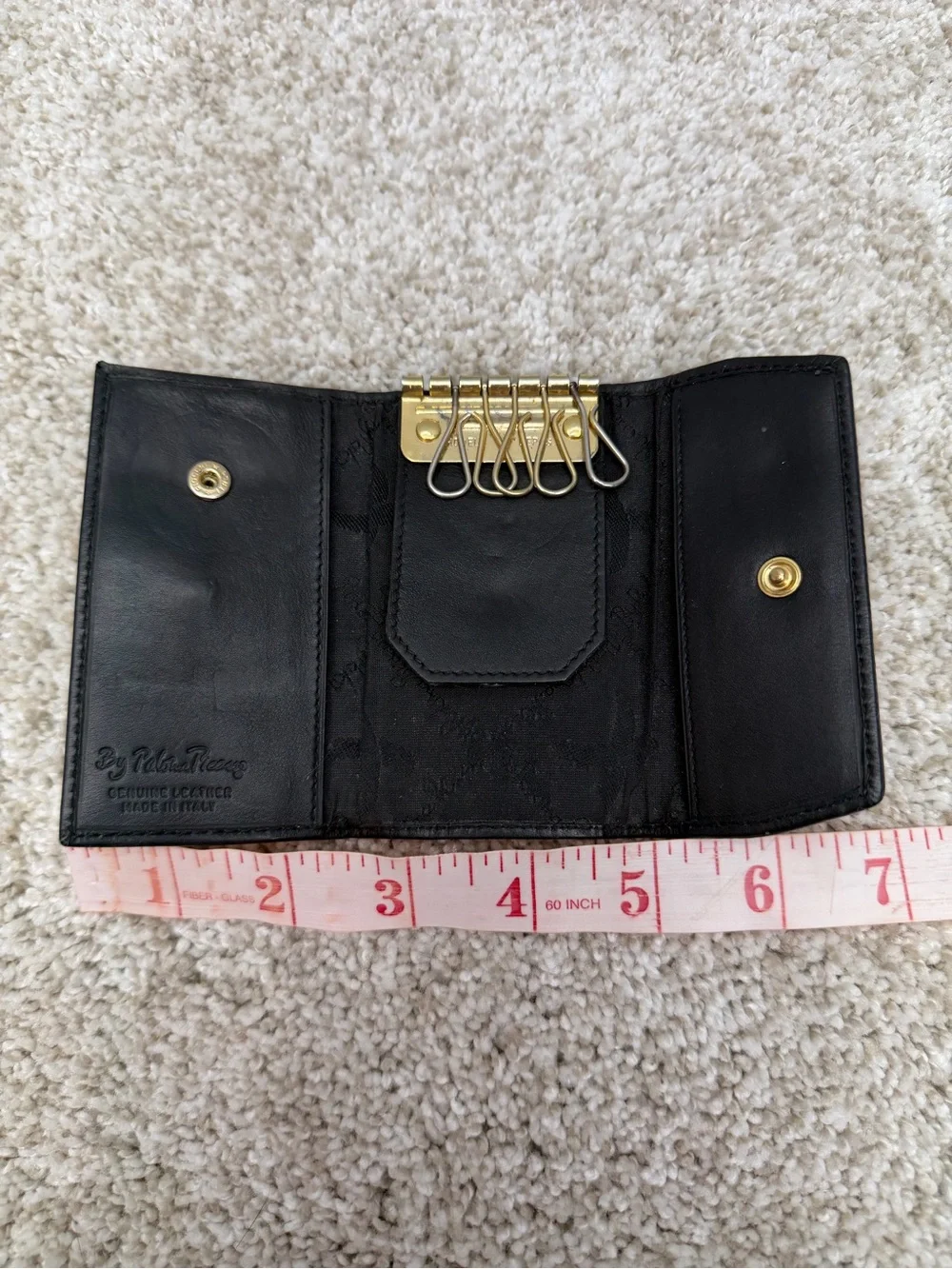 Vintage Paloma Picasso Genuine Leather Tri-Fold Key Case Wallet
